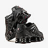 Чоловічі кросівки Nike Shox LT Black Найк Шокс ТЛ чорні повністю шкіра сітка підошва air унісекс, фото 8