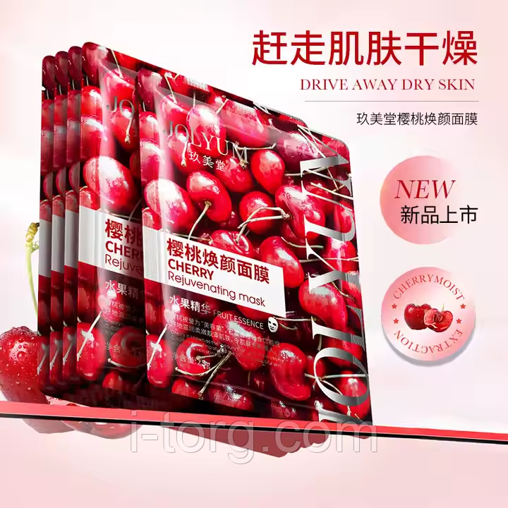 Тканинна маска з екстрактом вишні Jolyum Cherry Rejuvinating Mask, 25 г
