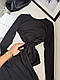 Жіночий стильний базовий прогулянковий костюм 42-46 мікродайвінг Туреччина кофта топ лонгслів і штани палаццо, фото 7