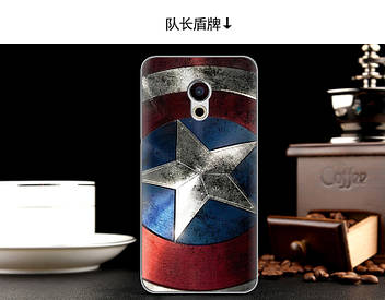 Силіконовий чохол для Meizu pro 6 з малюнком щит Капітана Америка