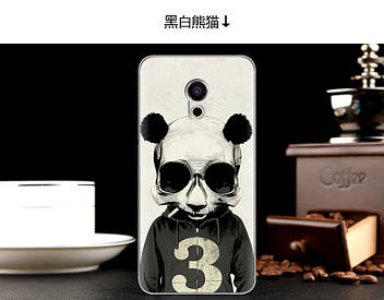 Силіконовий чохол для Meizu pro 6 з малюнком панда в окулярах