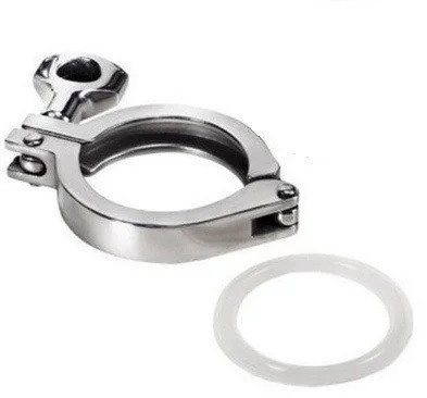 Хомут для Клампового з'єднання 2 дюйма(51мм) у побутовому дистилляторе нержавіюча сталь, фото 1