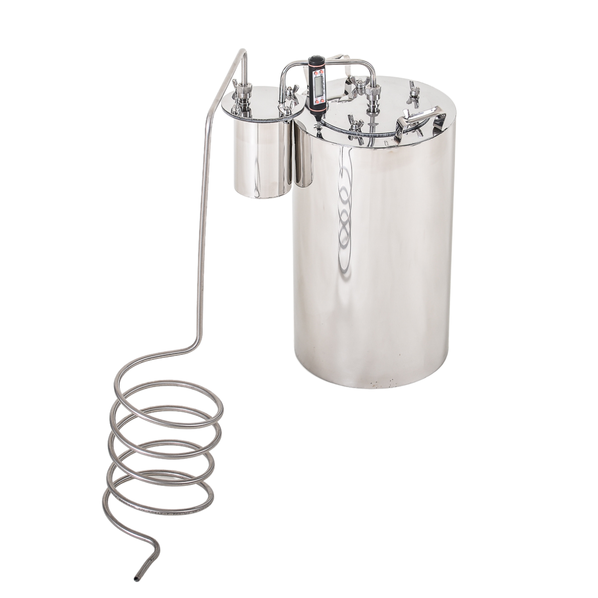 Апарат дистилятор побутовий з нержавіючої сталі для вулиці, дачі з сухопарником “Дачник” тм БУДЬМО, фото 1