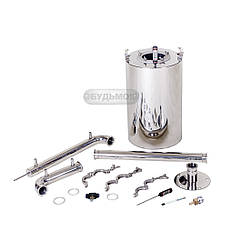 Дистилятор побутовий для перегону Бражна ректифікаційна колона з дефлегматором Кураж ТМ Будьмо