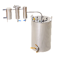 Дистилятор побутовий апарат для перегону з сухопарником та джин корзиною Шинкар БУДЬМО нержавіюча сталь