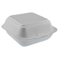 Білий ланчбокс зі спіненого полістиролу 130*143*60 мм