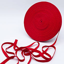 Кіперна стрічка ХБ / колір червоний (1) / ширина 1 см / замовлення від 1 метра