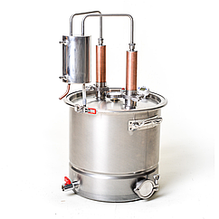 Дистилятор побутовий з мідним контуром "Гетьман Мідний" 37 літрів подвійної перегонки з царгами ТМ БУДЬМО