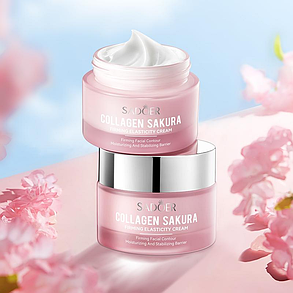 Крем для обличчя із сакурою Sadoer Collagen Sakura Firming Elasticity Cream, 50 г., фото 3