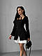 Жіноча ніжна базова святкова міні приталена сукня з білим спідником костюмка люкс, фото 7