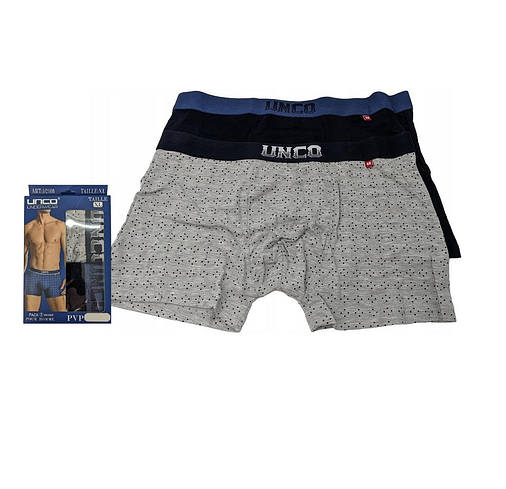 Труси-боксери чоловічі UNCO Underwear (2 шт.) XL Grey/Black, фото 3