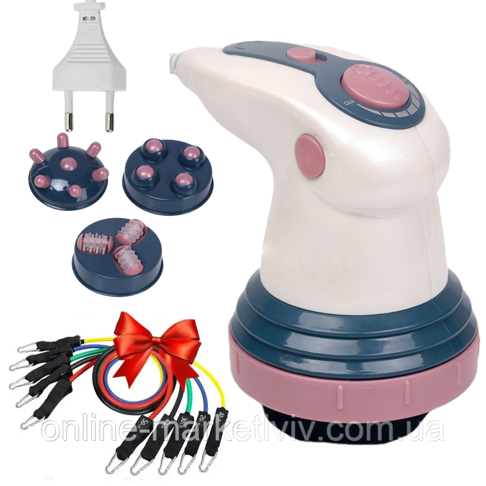 Масажер для тіла Body Innovation Sculptural + Подарунок Еспандери для фітнесу 5шт / Ручний вібромасажер, фото 1