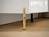 Комод на прямих ніжках Aurora Gloss 4S1D (білий глянець/золотий), фото 3