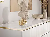 Комод на прямих ніжках Aurora Gloss 4S1D (білий глянець/золотий), фото 4