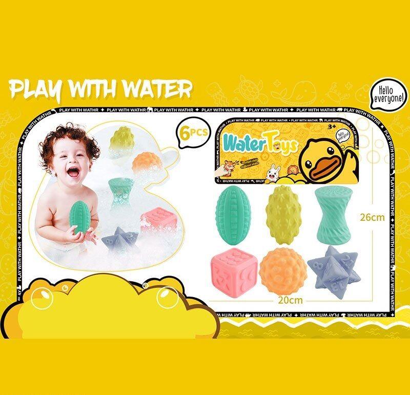 Сенсорні іграшки м'ячики HY 795-38 6 елементів, піскавка (склад), фото 1