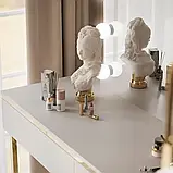 Туалетний столик на каркасі Aurora Gold Elite (кашемір/золотий), фото 3