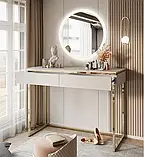 Туалетний столик на каркасі Aurora Gold (кашемір/золотий), фото 2