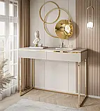 Туалетний столик на каркасі Aurora Gold (кашемір/золотий), фото 4