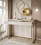 Туалетний столик на каркасі Aurora Gold (кашемір/золотий), фото 5
