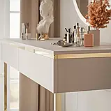 Туалетний столик на каркасі Aurora Gold (кашемір/золотий), фото 7