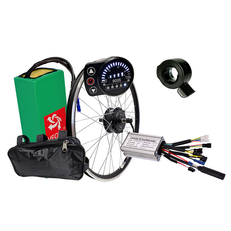 Електронабір для велосипеда 36 В 350 Вт MXUS XF07 з акумулятором 10 А/год та дисплеем LED-900