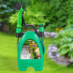 Садовий шланг 10м Hose Reel Set з котушкою та розпилювачем з 7 режимами поливальний шланг портативний