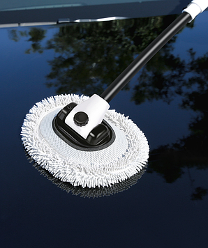 Телескопічна швабра для миття авто 60-112 см / Щітка з мікрофібри для миття авто без подряпин