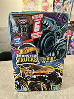 Металевий контейнер для зберігання машинок серії "Monster Trucks" Hot Wheels HWCC21 на 6 машинок, розміром 29/17/11,2см., фото 2