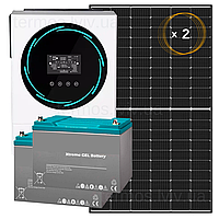 Cонячна електростанція 3,2кВт з резервом 1,9кВт*год, фотомодулями 0,8кВт і LiFePO4 АКБ