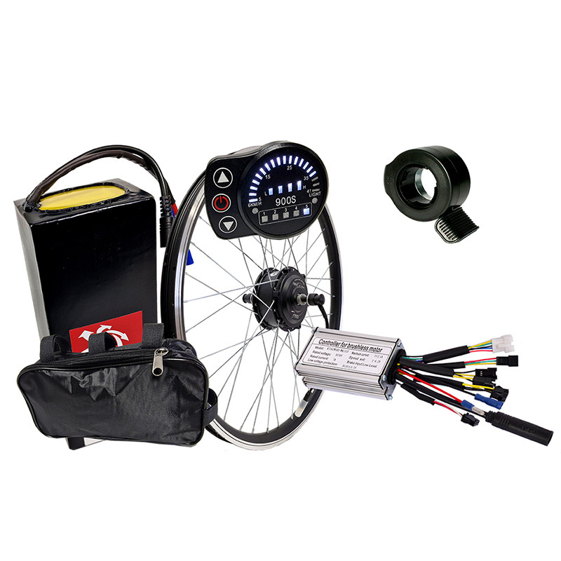 Електронабір для велосипеда 36 В 350 Вт MXUS XF07 з акумулятором 13 А/год та дисплеем LED-900, фото 1
