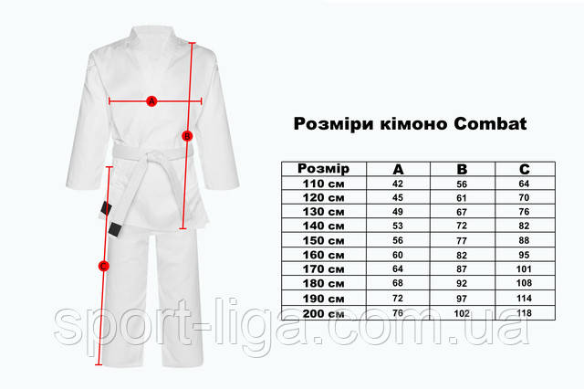 як вибрати розмір кімоно
