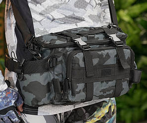 Сумка спінінгіста поясна SP-30 Dark для ходової риболовлі