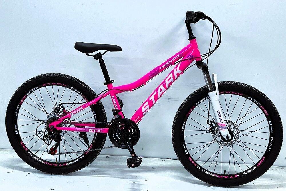 Підлітковий спортивний велосипед 24" Corso STARK SK-24704 рожевий на зріст 125-140 см