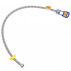 Шланг для води гнучка підводка Ango внутрішнє різьблення 1/2 дюйма 80 см нержавійка в силіконі з ключем