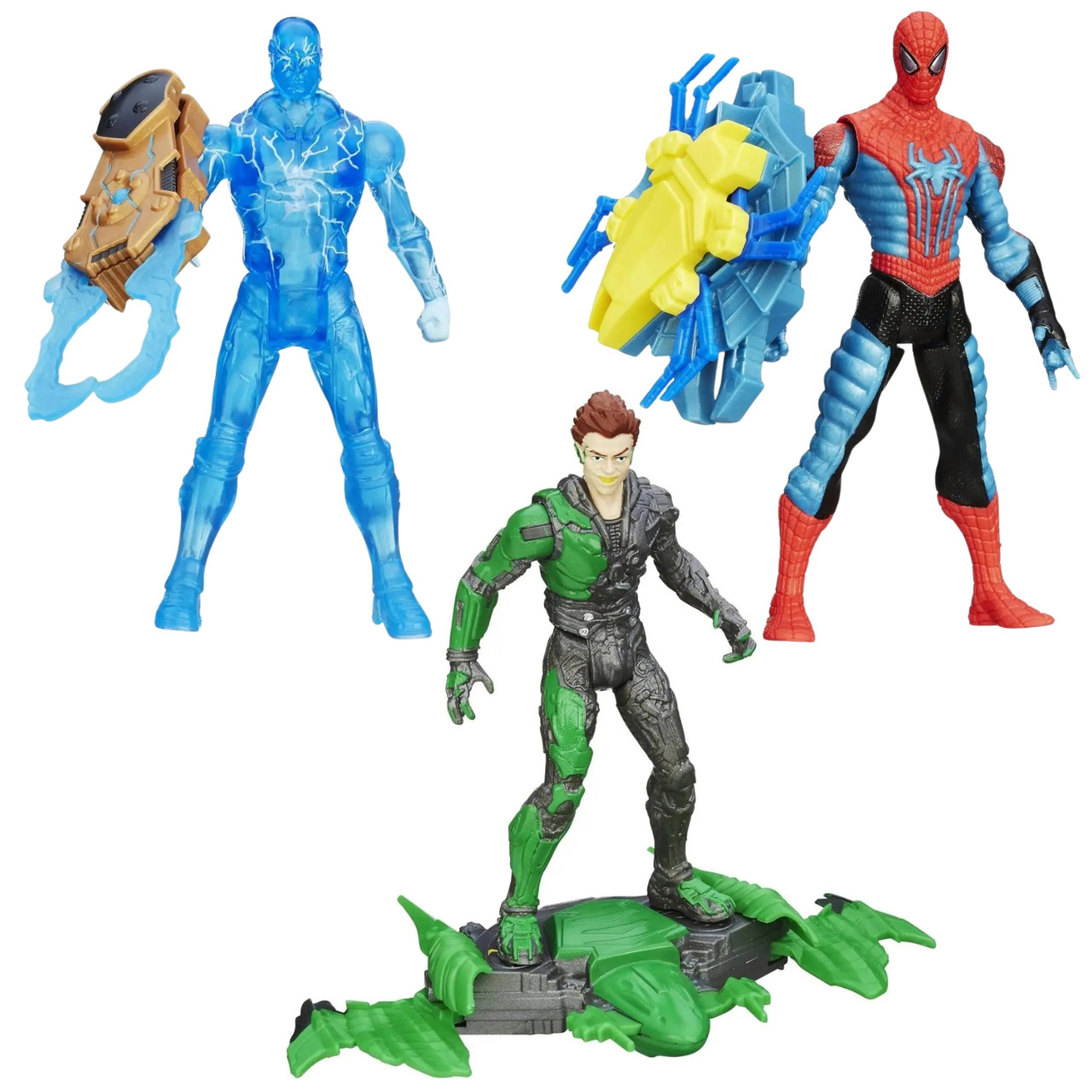Набір фігурок Hasbro 3в1: Електро, Людина Павук, Гоблін з к/ф Людина павук, 10 см - Spider Strike