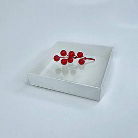 Коробка для пряника, 160*160*35 мм, з прозорою кришкою, біла