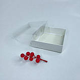 Коробка для пряника, 120*120*35 мм, з прозорою кришкою, біла, фото 4