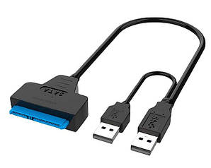USB 2.0 - SATA 2.5 кабель адаптер перехідник з додатковим живленням