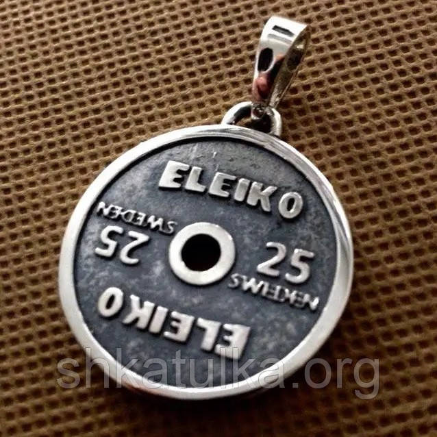 Блін (Диск) від штанги "Eleiko 25 kg" з срібла