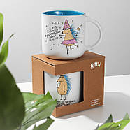 Прикольна чашка з їжаком та написом "Сильна та незалежна" на подарунок (350 мл), фото 4