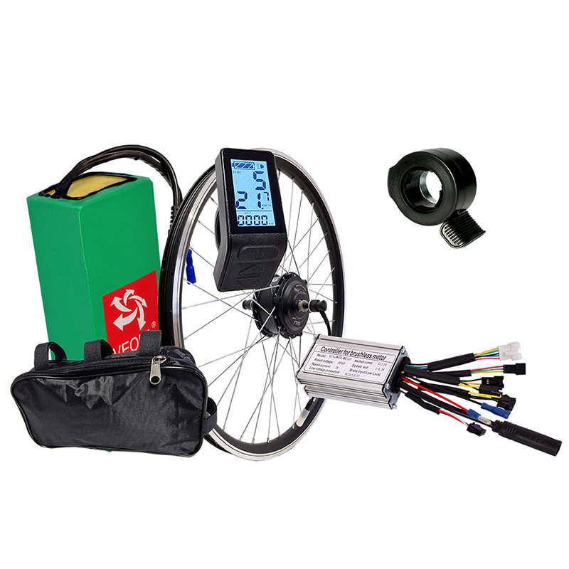 Електронабір для велосипеда 36 В 350 Вт MXUS XF07 з акумулятором 10 А/год та дисплеем LCD-4