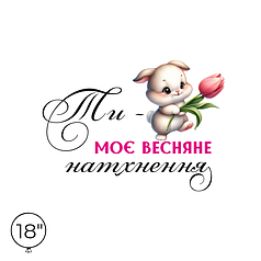 Наліпка на кулю 18" - Ти-моє весняне натхнення