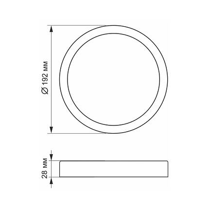 LED Світильник круглий накладний VIDEX 18W 5000K White VL-DLRS-185, фото 2