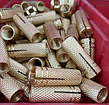 Анкер забивний латунний анкер-цанга дюбель-втулка M10 /12 х 35 мм розпірний дюбель з внутрішньою метричною різьбою, фото 8