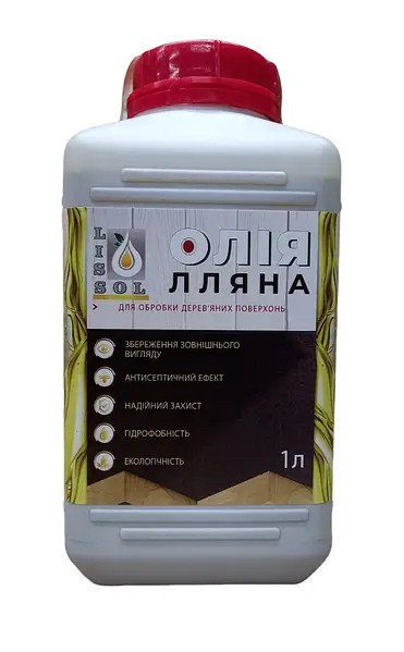 Олія лляна LISSOL 1 л для дерева, фото 1