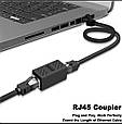Роз'єм подовжувач мережевого кабелю LAN RJ45 Cat7/6/5/5e. Подовжувач мережевого кабелю Ethernet., фото 4