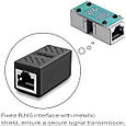 Роз'єм подовжувач мережевого кабелю LAN RJ45 Cat7/6/5/5e. Подовжувач мережевого кабелю Ethernet., фото 7