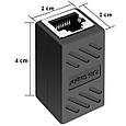 Роз'єм подовжувач мережевого кабелю LAN RJ45 Cat7/6/5/5e. Подовжувач мережевого кабелю Ethernet., фото 8