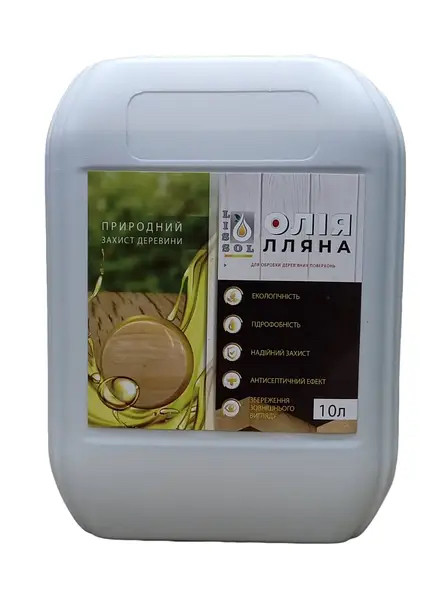 Олія лляна LISSOL 10 л для дерева, фото 1