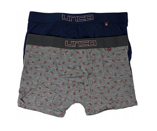 Труси-боксери чоловічі UNCO Underwear (2 шт.) XL Grey/Blue, фото 1